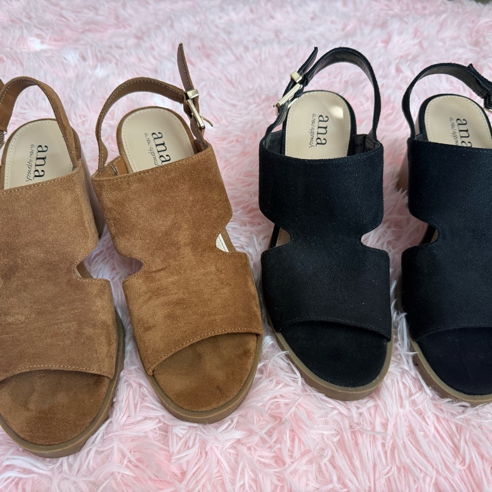 a.n.a Tan and Black Women's Heels